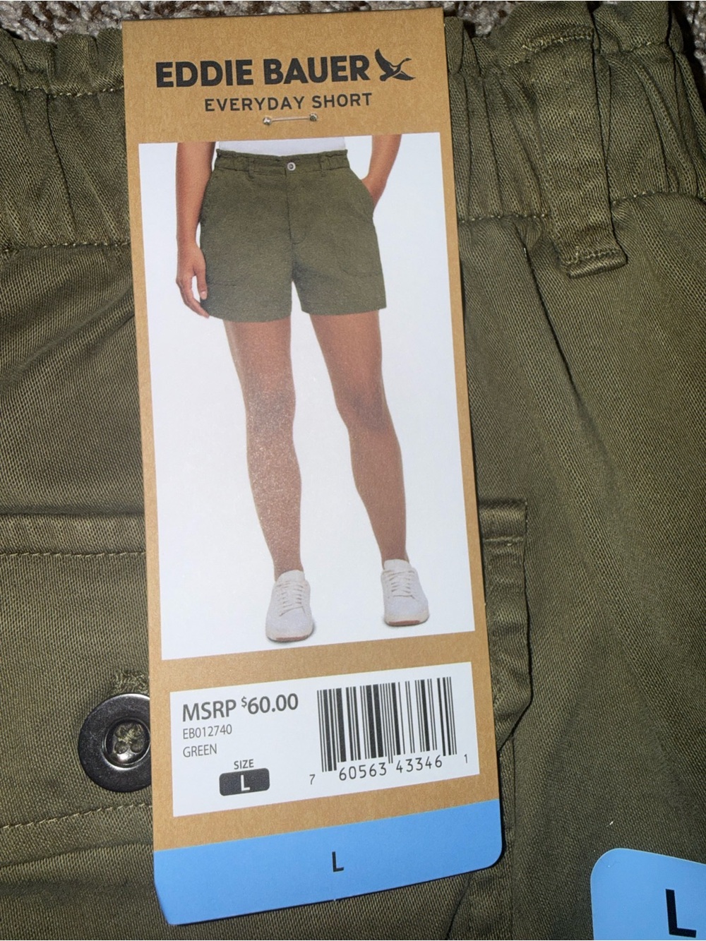 Eddie Bauer Olive Green Everyday Shorts